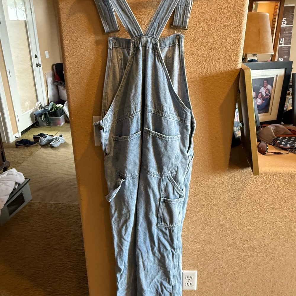 Nasty Gal Light Blue Denim Overalls